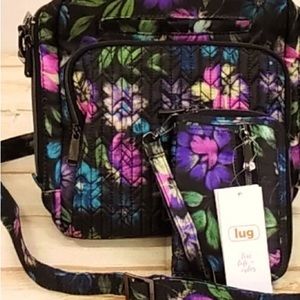 NWT LUG “BLACK BLOOM” Rodeo Bag and Wallet Set RFID ENHANCED NO LONGER MADE!!!